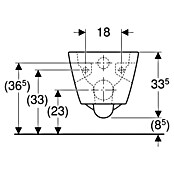 Geberit Renova Plan Wand-WC (Spülrandlos, Mit schmutzabweisender Glasur, Spülform: Tief, WC Abgang: Waagerecht, Weiß, Teilgeschlossenes Design) | BAUHAUS