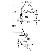 Grohe Euroeco Special Spültischarmatur (C-Auslauf, Chrom, Glänzend) | BAUHAUS