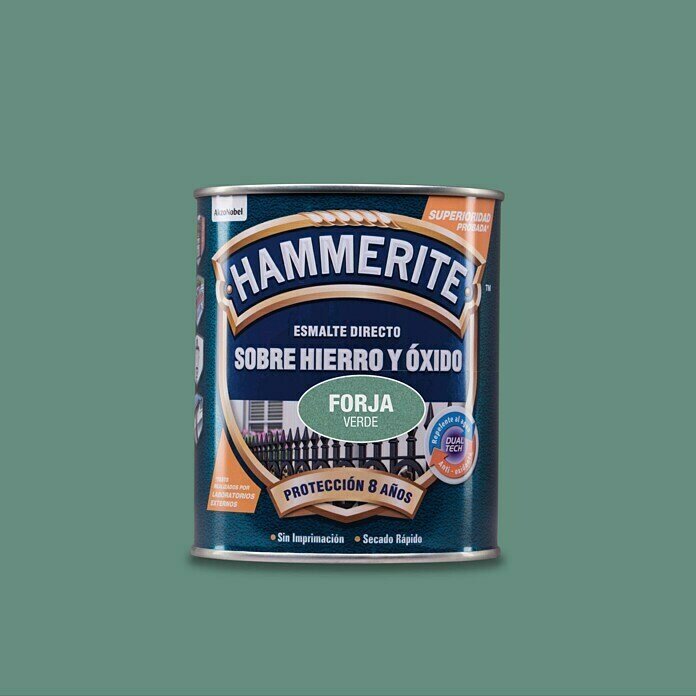 Hammerite Esmalte para metal Hierro y óxido (Verde, 750 ml, Forja)