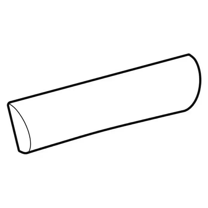 Geberit Nackenstütze - PU/PUR-Integralschaum, Grau - D-förmige Vollstange, an einem Ende schräg, am anderen abgerundet.