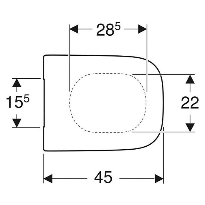 Geberit Renova Plan WC-Sitz (Duroplast, Weiß, Ohne Absenkautomatik, Befestigung von oben) | BAUHAUS