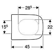 Geberit Renova Plan WC-Sitz (Duroplast, Weiß, Ohne Absenkautomatik, Befestigung von oben) | BAUHAUS