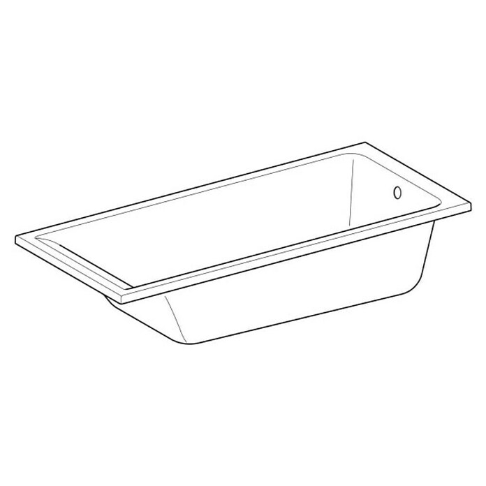 Geberit Renova Plan Badewanne (180 x 80 cm, Sanitäracryl, Weiß) | BAUHAUS