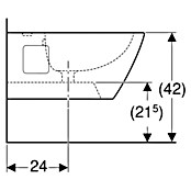 Geberit Renova Plan Wand-Bidet (Mit schmutzabweisender Glasur, Keramik, Weiß) | BAUHAUS