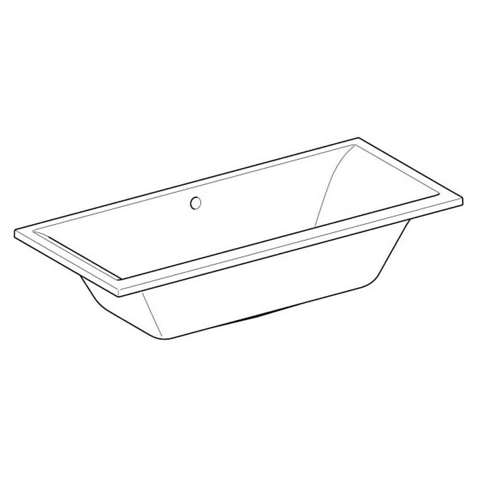 Geberit Renova Plan Badewanne Duo (180 x 80 cm, Sanitäracryl, Weiß) | BAUHAUS