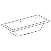 Geberit Renova Plan Badewanne Duo (180 x 80 cm, Sanitäracryl, Weiß) | BAUHAUS