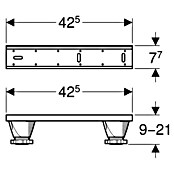 Geberit Badewannenfuß (Geeignet für: Acrylwannen) | BAUHAUS