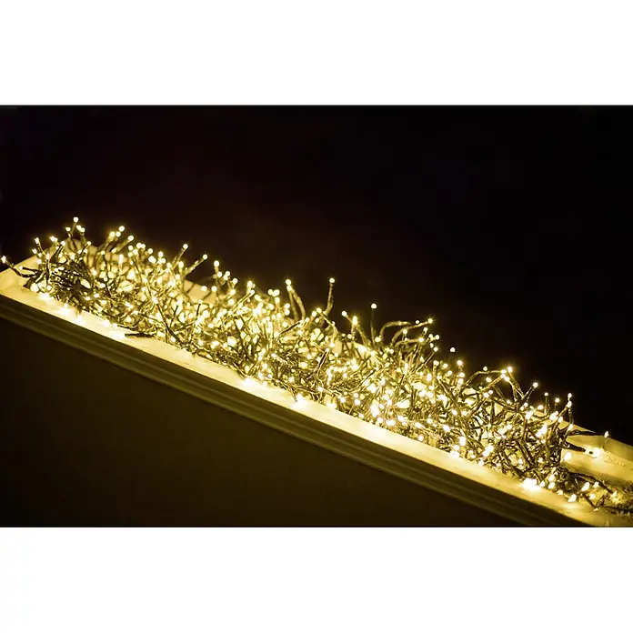 Tween Light Cadena de luces LED - Para exterior, Largo: 8,15 m, 768 ud., Funcionamiento en red, Color de luz: Blanco cálido - Guirnalda de luces blanco cálido con pequeños LEDs para iluminación festiva. Apta para interiores y exteriores, creando un ambiente acogedor.