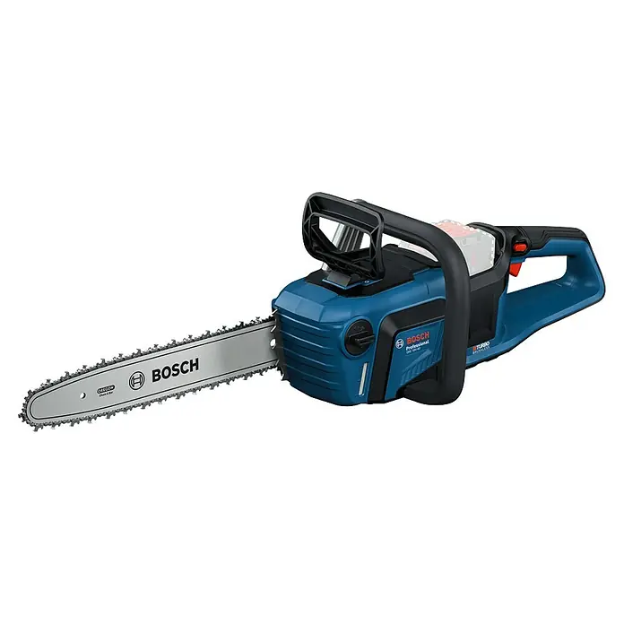 Bosch Professional AMPShare 18V Akku-Kettensäge GKE 18V-40 - 18 V, Li-Ionen, Ohne Akku, Schwertlänge: 40 cm - Abbildung einer Bosch Akku-Kettensäge.