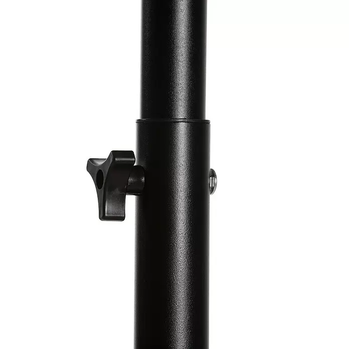 Salta Basketballkorb Dribble - Schwarz - Schwarzes, verstellbares Metallrohr mit sternförmigem Drehgriff.