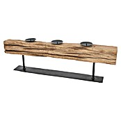 Kerzenhalter Rustic (Holz, 60 x 8 cm, Natur/Schwarz) | BAUHAUS