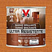 V33 Barniz para madera Brillante Ultra Resistente (Cerezo, Brillante, 250 ml)