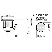 Basi Universalzylinder HS 354 (Passend für: Basi Briefkästen) | BAUHAUS