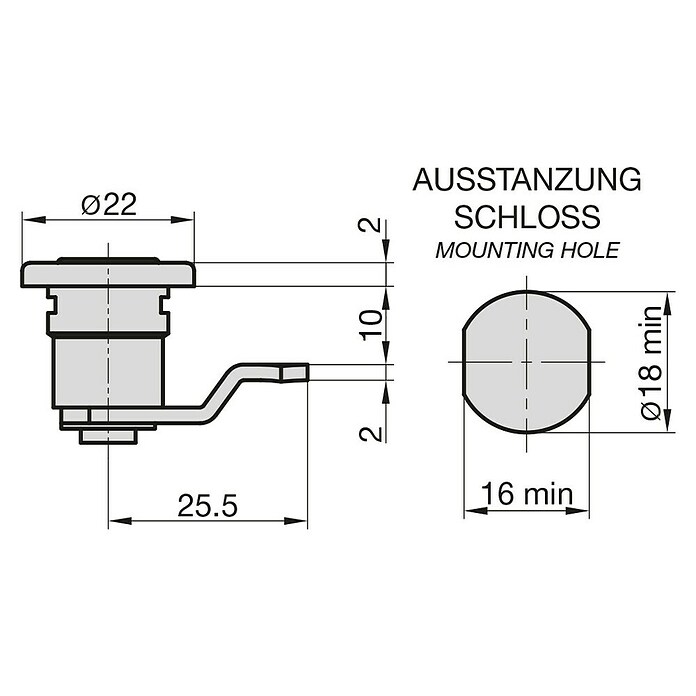 Basi Universalzylinder HS 322 (Passend für: Ju) | BAUHAUS