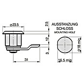 Basi Universalzylinder HS 340 (Passend für: Basi Briefkästen) | BAUHAUS