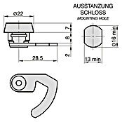 Basi Universalzylinder HS 358 (Passend für: Basi Geldkassetten) | BAUHAUS