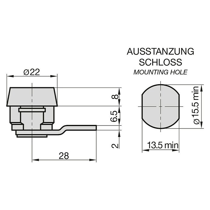 Basi Universalzylinder HS 332 (Passend für: Basi Briefkästen) | BAUHAUS