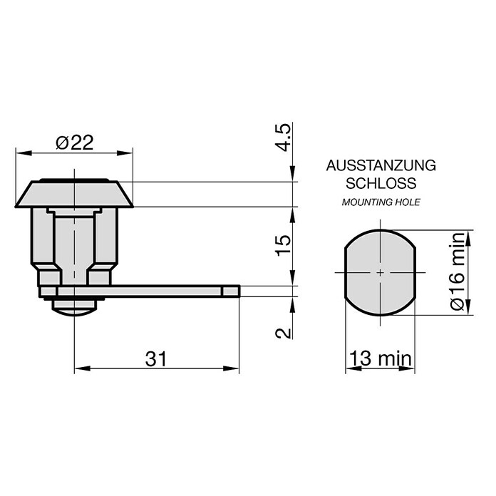 Basi Universalzylinder HS 310 (Passend für: universelle Verwendung) | BAUHAUS