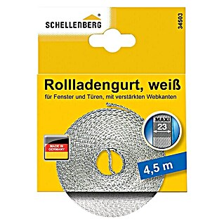 Schellenberg Rollladengurt Maxi (Weiß, Länge: 4,5 m, Gurtbreite: 23 mm)