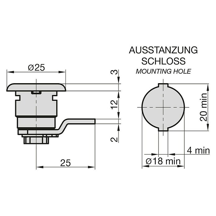 Basi Universalzylinder HS 348 (Passend für: Allebacker) | BAUHAUS