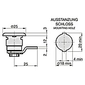 Basi Universalzylinder HS 348 (Passend für: Allebacker) | BAUHAUS