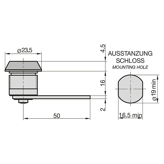 Basi Universalzylinder HS 347 (Passend für: Albert) | BAUHAUS