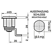 Basi Universalzylinder HS 334 (Passend für: Basi Schlüsselschränke) | BAUHAUS