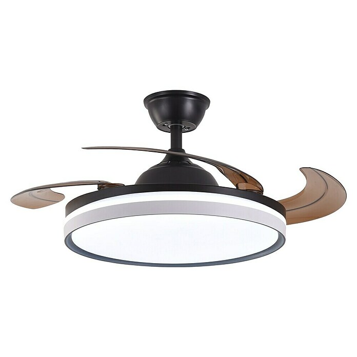 Led Hispania Ventilador de techo Rinia (Negro, 106 cm, 35 W) | BAUHAUS