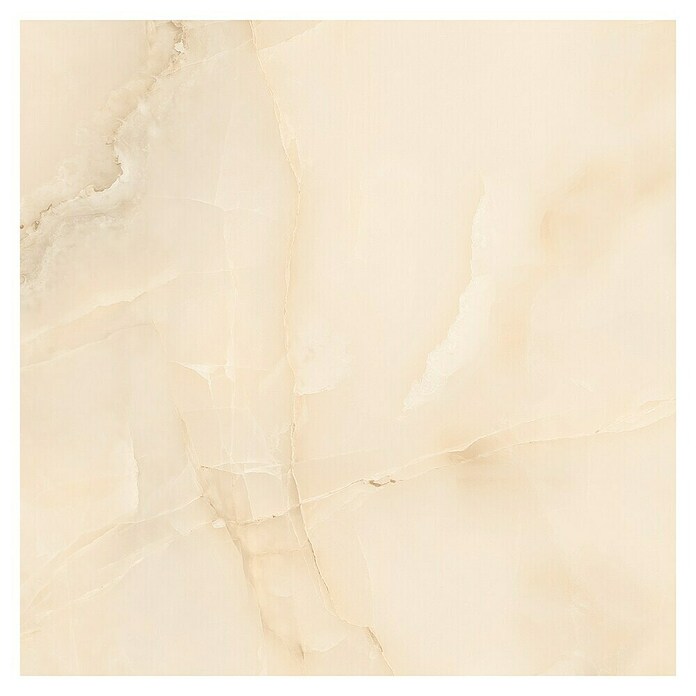 Feinsteinzeugfliese Royal Onyx (60 x 60 cm, Creme, Glänzend) | BAUHAUS