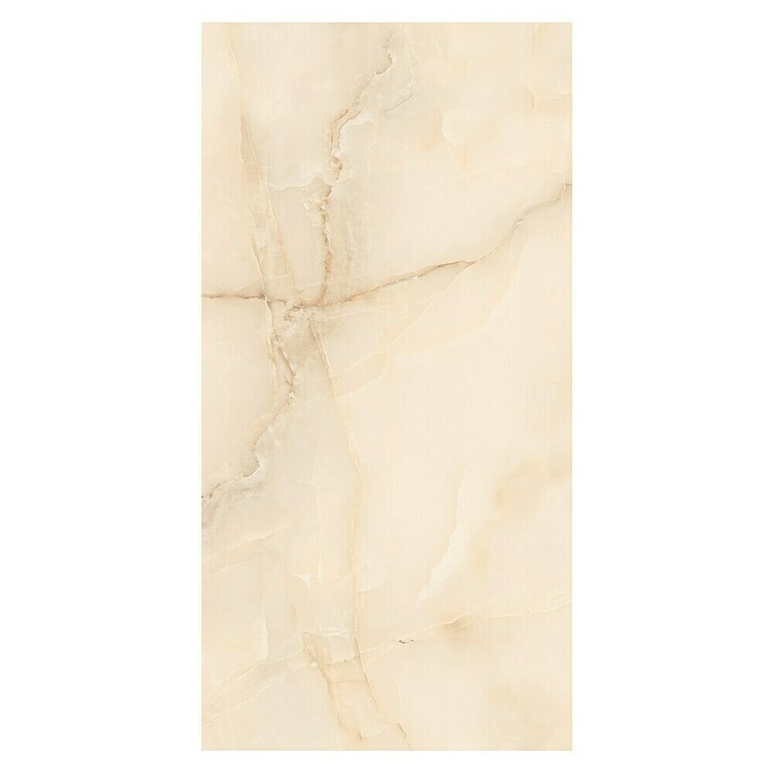 Feinsteinzeugfliese Royal Onyx (60 x 120 cm, Creme, Glänzend) | BAUHAUS