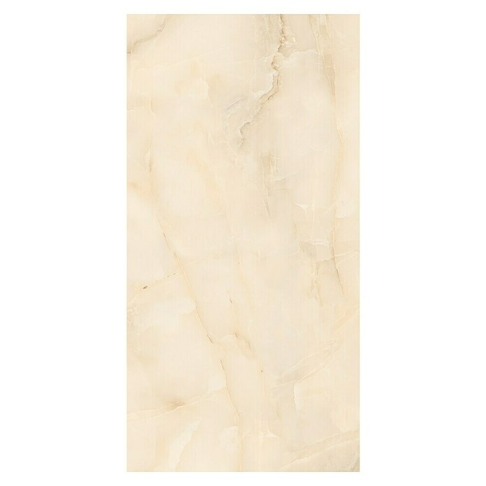 Feinsteinzeugfliese Royal Onyx (60 x 120 cm, Creme, Glänzend) | BAUHAUS