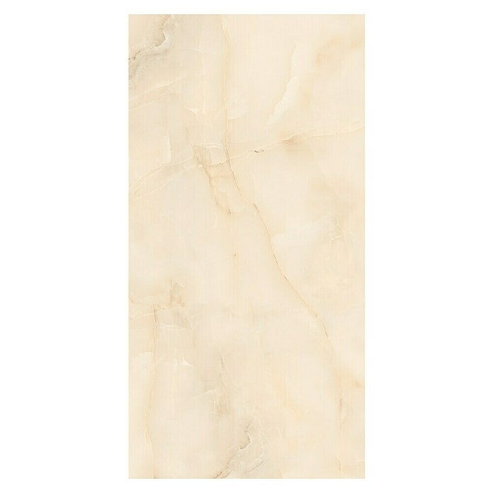 Feinsteinzeugfliese Royal Onyx (60 x 120 cm, Creme, Glänzend) | BAUHAUS