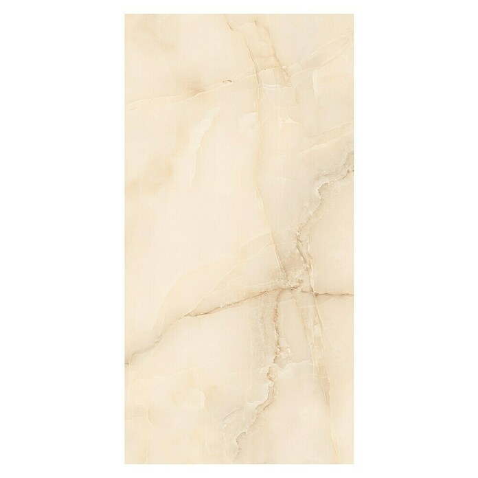 Feinsteinzeugfliese Royal Onyx (60 x 120 cm, Creme, Glänzend) | BAUHAUS