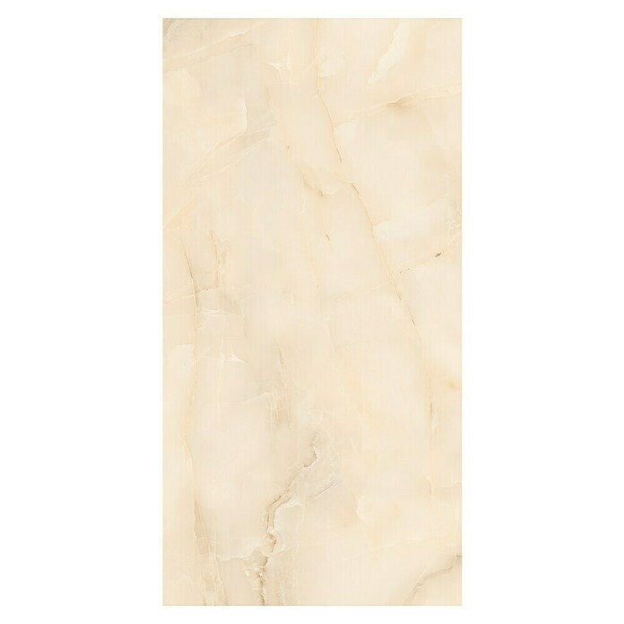 Feinsteinzeugfliese Royal Onyx (60 x 120 cm, Creme, Glänzend) | BAUHAUS