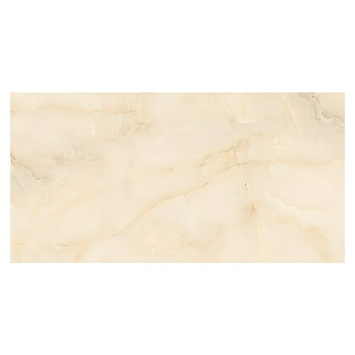 Feinsteinzeugfliese Royal Onyx (60 x 120 cm, Creme, Glänzend) | BAUHAUS