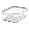 Rotho Recipiente de almacenaje Cauma (L x An x Al: 19,6 x 13,6 x 6,2 cm, Plástico, Transparente, Específico para: Nevera y congelador) | BAUHAUS
