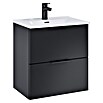 Riva Badmöbel-Set Street Plus (Gesamtbreite Badmöbel: 51,3 cm, Schwarz, Matt, 2 -tlg.) | BAUHAUS