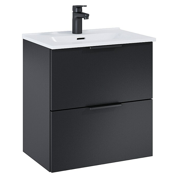 BadmöbelSet Street Plus (51,5 cm, Schwarz, Matt) BAUHAUS