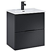 Riva Badmöbel-Set Street Plus (Gesamtbreite Badmöbel: 51,3 cm, Schwarz, Matt, 2 -tlg.) | BAUHAUS