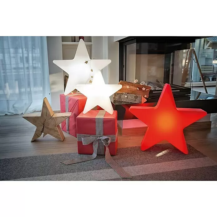 8 Seasons Design Shining LED-Stern Star Mini - 6 W, Weiß, Durchmesser: 40 cm - Stimmungsaufnahme