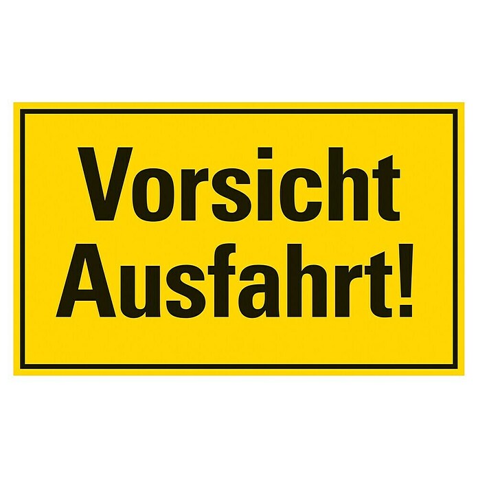 Pickup Hinweisschild (L x B: 33 x 20 cm, Vorsicht Ausfahrt)