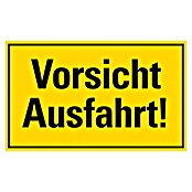 Pickup Hinweisschild (L x B: 33 x 20 cm, Vorsicht Ausfahrt)