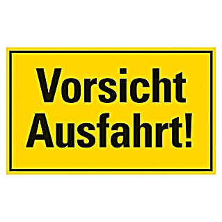Pickup Hinweisschild (L x B: 33 x 20 cm, Vorsicht Ausfahrt, Selbstklebend)