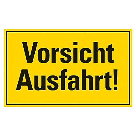 Pickup Hinweisschild (L x B: 33 x 20 cm, Vorsicht Ausfahrt, Selbstklebend)