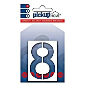 Pickup 3D Home Huisnummer Milan (Hoogte: 6 cm, Motief: 8, Wit, Kunststof, Zelfklevend)