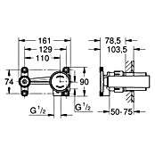 Grohe Unterputzsystem Joystick Unterputz-Einbaukörper