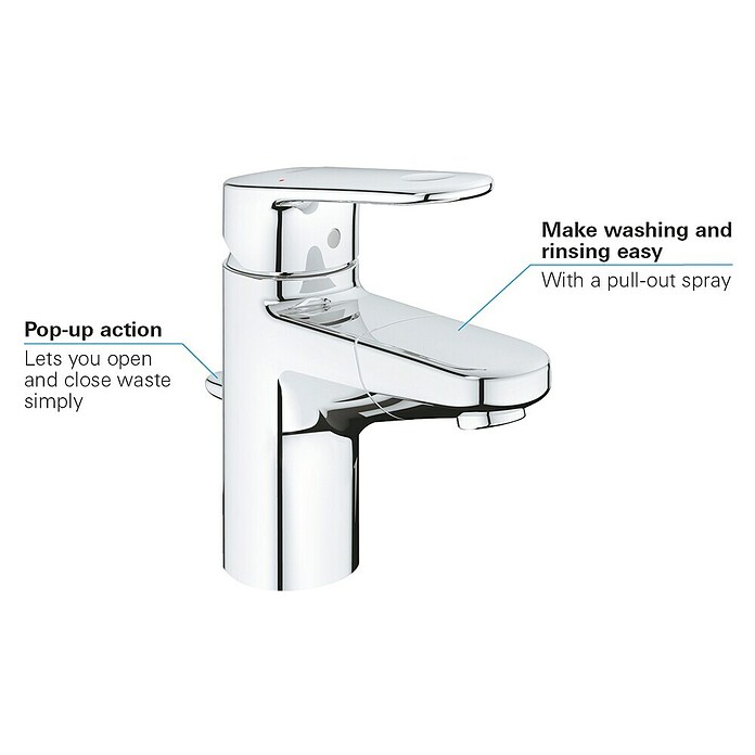 Grohe Europlus Waschtischarmatur S-Size (Chrom, Glänzend) | BAUHAUS