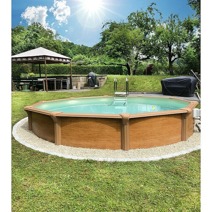 KWAD Pool-Set Supreme Wood (Durchmesser: 3,6 m, Höhe: 1,32 m, Fassungsvermögen: 12.300 l, Rund)
