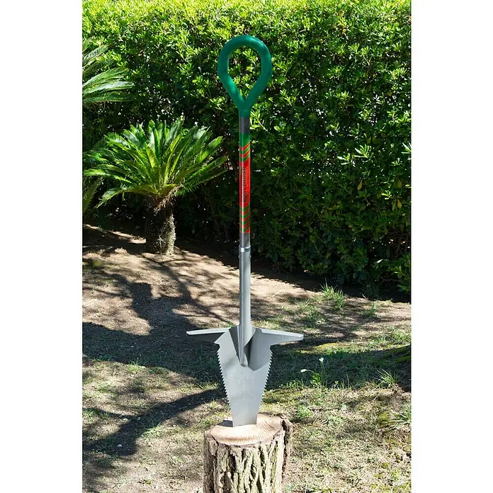 Starlyf Multifunktionsspaten Root Digger - 114 cm, Stahl - A detail view of the Root Digger tool, showcasing its innovative design for easy and effective gardening and landscaping.