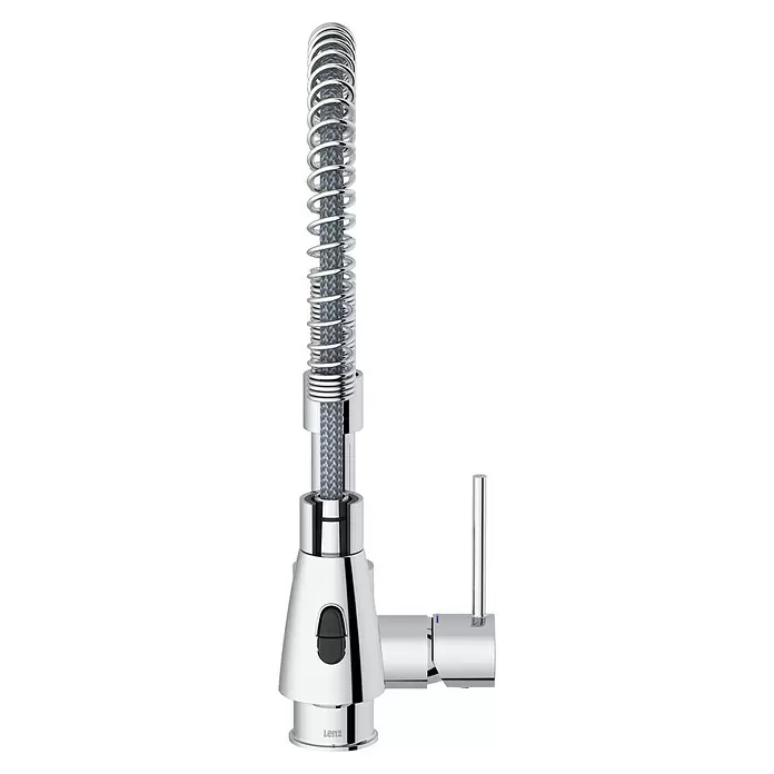 Lenz Spültischarmatur Kalani -  - Verchromte Küchenarmatur mit flexiblem Spiralschlauch und Ausziehbrause.